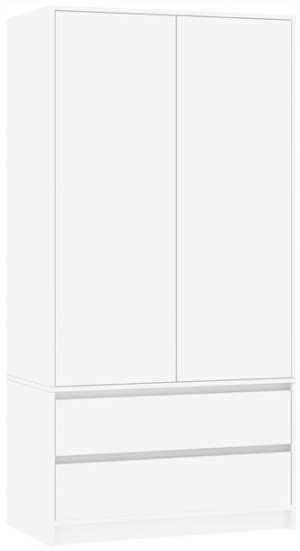 Szafa garderoba 90cm 2d 2sz biała B-9