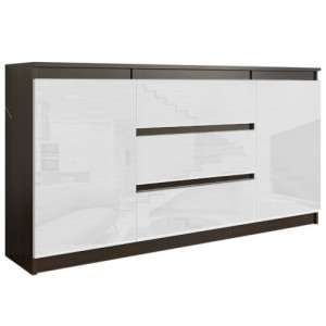 Komoda 140cm Szafka 3 Szuflady 2 Półk Wengepołysk