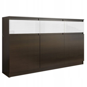 Komoda 98cm Szafka 3 Szuflady Wenge Wysoki Połysk
