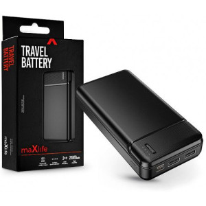 Power bank 20000 mAh Maxlife 2x USB + Kabel