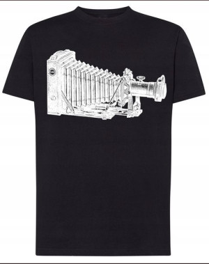 T-shirt Męski Aparat Vintage Retro Rozm.XS