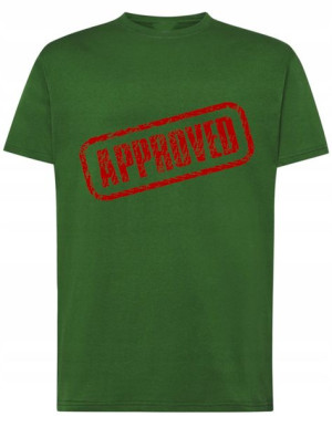 T-Shirt męski duży nadruk Approved Rozm.5XL