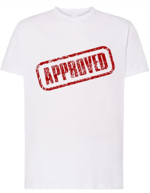 T-Shirt męski duży nadruk Approved Rozm.L