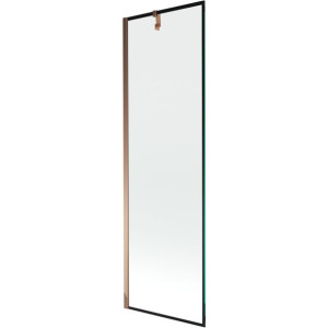 Mexen Next parawan nawannowy 1-skrzydłowy 60 x 150 cm, czarny wzór, różowe