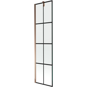 Mexen Next parawan nawannowy 1-skrzydłowy 50 x 150 cm, czarny wzór, różowe