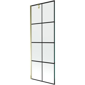 Mexen Next parawan nawannowy 1-skrzydłowy 70 x 150 cm, czarny wzór, złoty