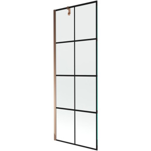 Mexen Next parawan nawannowy 1-skrzydłowy 70 x 150 cm, czarny wzór, różowe