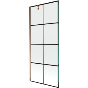 Mexen Next parawan nawannowy 1-skrzydłowy 80 x 150 cm, czarny wzór, różowe