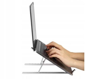 Srebrna Podstawka Stojak Pod Laptopa Tablet Alumin