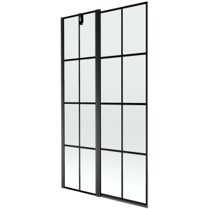Mexen Flip parawan nawannowy 1-skrzydłowy 100 x 150 cm, czarny wzór, czarny