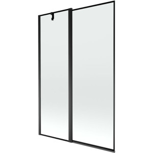 Mexen Flip parawan nawannowy 1-skrzydłowy 120 x 150 cm, czarny wzór, czarny