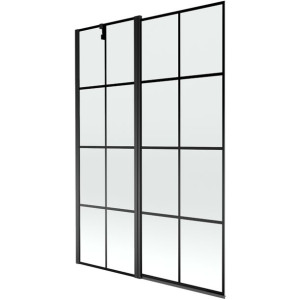 Mexen Flip parawan nawannowy 1-skrzydłowy 120 x 150 cm, czarny wzór, czarny