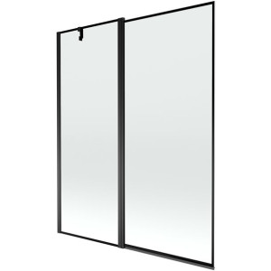 Mexen Flip parawan nawannowy 1-skrzydłowy 140 x 150 cm, czarny wzór, czarny