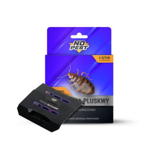 Lep + Wabik NO PEST na Pluskwy 5 szt Pułapka Lepowa Środek na Pluskwy Pchły