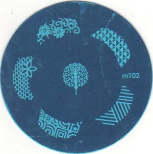 blaszka M102 płytka wzorków stempel french drzewo