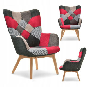 Modny Fotel W Skandynawskim Stylu Nuria Patchwork 3 Buk