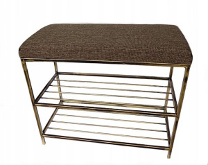 Siedzisko pufa ławka półka na buty metalowa Loft