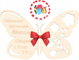 Upominek Prezent na DZIEŃ KOBIET Motyl na Lizak