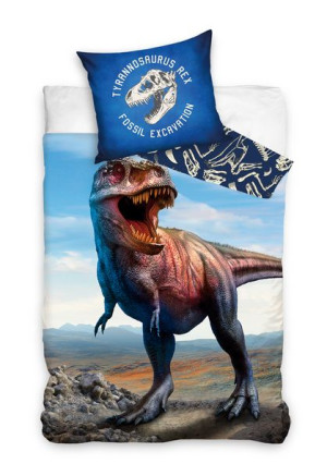 Pościel Bawełniana 140x200 - Dinozaur T-Rex