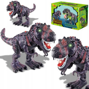 Dinozaur T-rex Chodzi Ryczy Świeci Porusza Głową