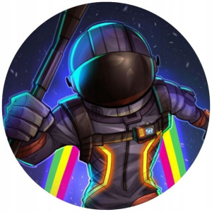Opłatek Na Tort Okrągły 20 Cm Fortnite Gra Napis