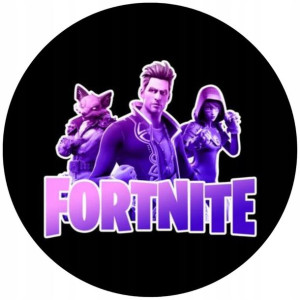 Opłatek Na Tort Okrągły 20 Cm Fortnite Gra Napis