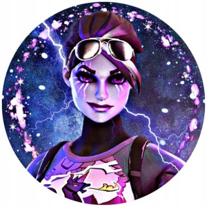 Opłatek Na Tort Okrągły 20 Cm Fortnite Gra Napis