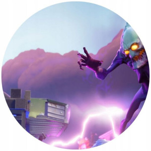 Opłatek Na Tort Okrągły 20 Cm Fortnite Gra Napis