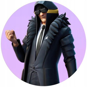 Opłatek Na Tort Okrągły 20 Cm Fortnite Gra Napis