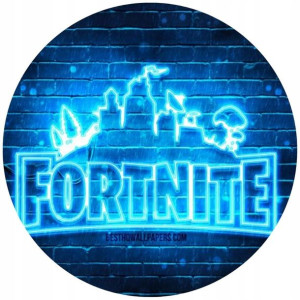 Opłatek Na Tort Okrągły 20 Cm Fortnite Gra Napis