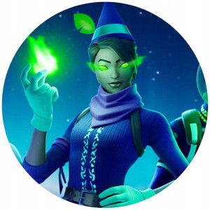 Opłatek Na Tort Okrągły 20 Cm Fortnite Gra Napis