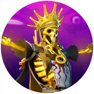 Opłatek Na Tort Okrągły 20 Cm Fortnite Gra Napis