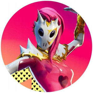 Opłatek Na Tort Okrągły 20 Cm Fortnite Gra Napis