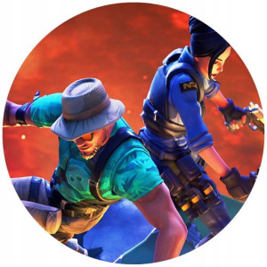 Opłatek Na Tort Okrągły 20 Cm Fortnite Gra Napis