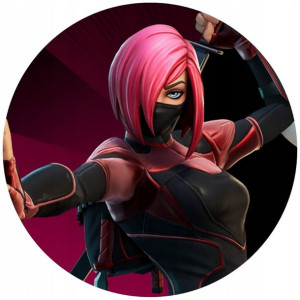 Opłatek Na Tort Okrągły 20 Cm Fortnite Gra Napis