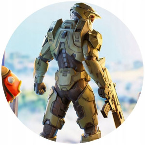 Opłatek Na Tort Okrągły 20 Cm Fortnite Gra Napis