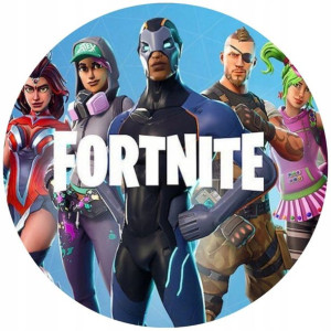 Opłatek Na Tort Okrągły 20 Cm Fortnite Gra Napis