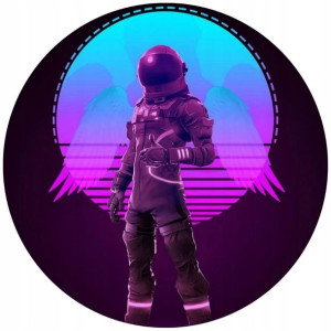 Opłatek Na Tort Okrągły 20 Cm Fortnite Gra Napis