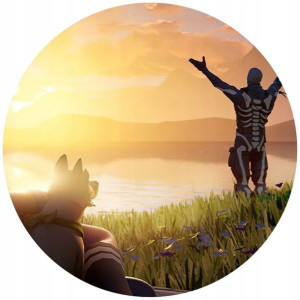 Opłatek Na Tort Okrągły 20 Cm Fortnite Gra Napis