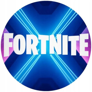 Opłatek Na Tort Okrągły 20 Cm Fortnite Gra Napis