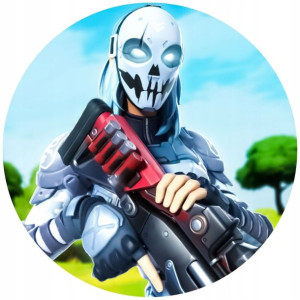 Opłatek Na Tort Okrągły 20 Cm Fortnite Gra Napis