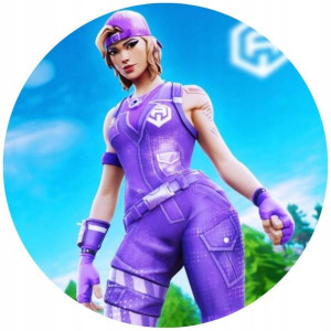 Opłatek Na Tort Okrągły 20 Cm Fortnite Gra Napis