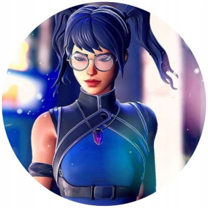 Opłatek Na Tort Okrągły 20 Cm Fortnite Gra Napis