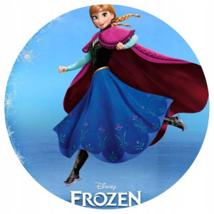 Opłatek Na Tort Okrągły 20 Cm Frozen Kraina Lodu