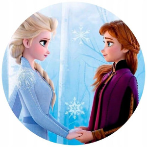 Opłatek Na Tort Okrągły 20 Cm Frozen Kraina Lodu