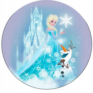 Opłatek Na Tort Okrągły 20 Cm Frozen Kraina Lodu