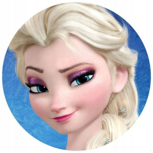 Opłatek Na Tort Okrągły 20 Cm Frozen Kraina Elsa