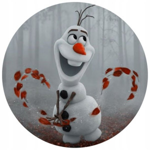 Opłatek Na Tort Okrągły 20 Cm Frozen Kraina Olaf