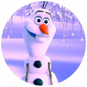 Opłatek Na Tort Okrągły 20 Cm Frozen Kraina Lodu