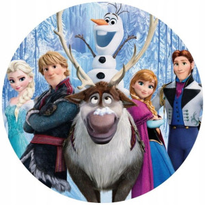 Opłatek Na Tort Okrągły 20 Cm Frozen Kraina Lodu